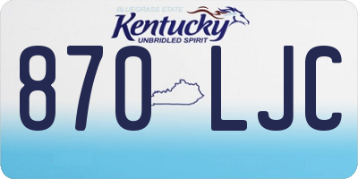 KY license plate 870LJC