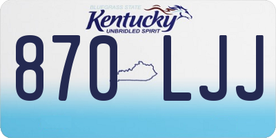 KY license plate 870LJJ