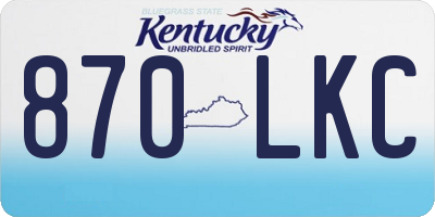 KY license plate 870LKC