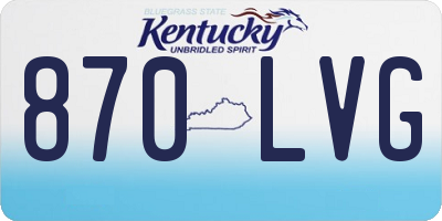 KY license plate 870LVG