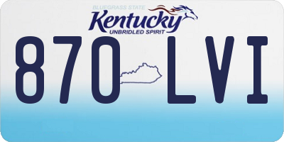 KY license plate 870LVI