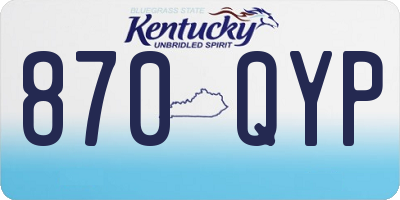 KY license plate 870QYP