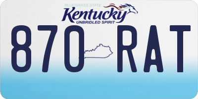 KY license plate 870RAT