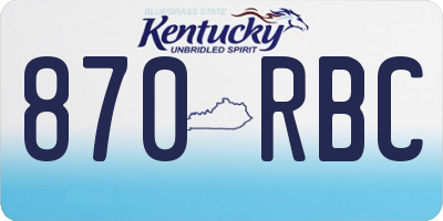 KY license plate 870RBC