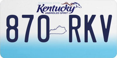 KY license plate 870RKV