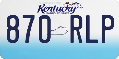 KY license plate 870RLP