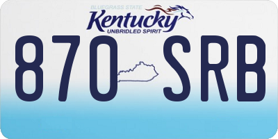 KY license plate 870SRB