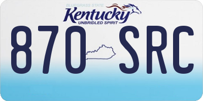 KY license plate 870SRC
