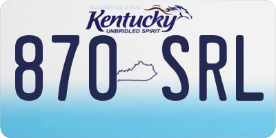 KY license plate 870SRL