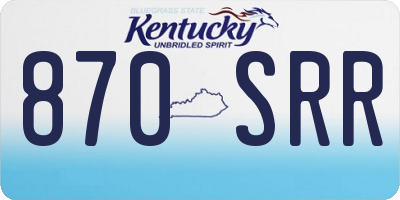 KY license plate 870SRR