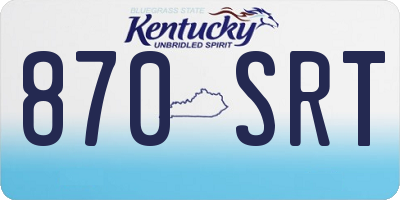 KY license plate 870SRT