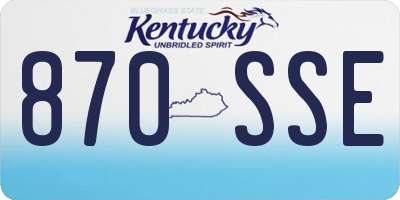 KY license plate 870SSE