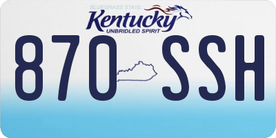 KY license plate 870SSH