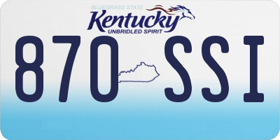 KY license plate 870SSI