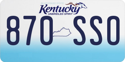 KY license plate 870SSO
