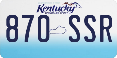 KY license plate 870SSR