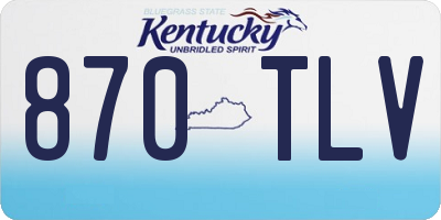 KY license plate 870TLV