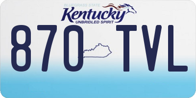 KY license plate 870TVL