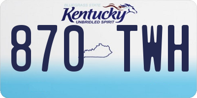 KY license plate 870TWH