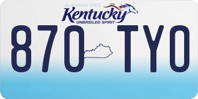KY license plate 870TYO