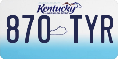 KY license plate 870TYR