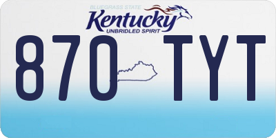 KY license plate 870TYT
