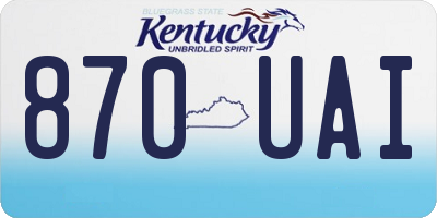 KY license plate 870UAI