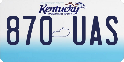 KY license plate 870UAS