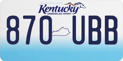 KY license plate 870UBB