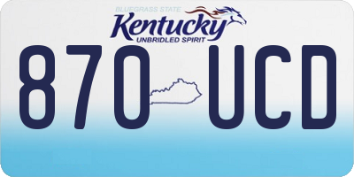 KY license plate 870UCD