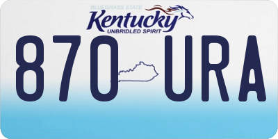 KY license plate 870URA