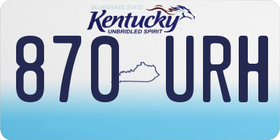 KY license plate 870URH