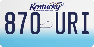 KY license plate 870URI