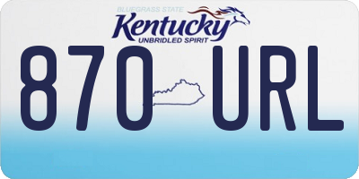 KY license plate 870URL