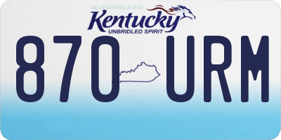 KY license plate 870URM