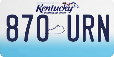 KY license plate 870URN