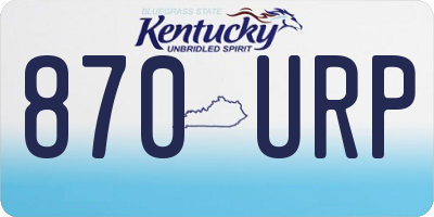 KY license plate 870URP