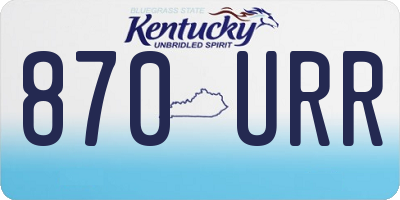 KY license plate 870URR