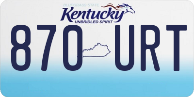KY license plate 870URT