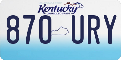 KY license plate 870URY