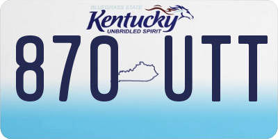 KY license plate 870UTT