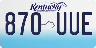 KY license plate 870UUE