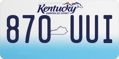 KY license plate 870UUI