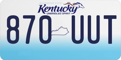 KY license plate 870UUT