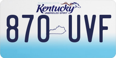 KY license plate 870UVF