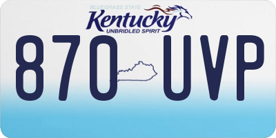 KY license plate 870UVP