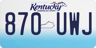 KY license plate 870UWJ