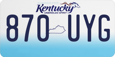KY license plate 870UYG
