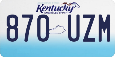 KY license plate 870UZM