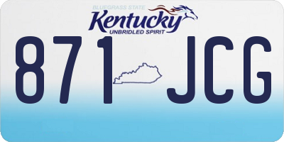 KY license plate 871JCG